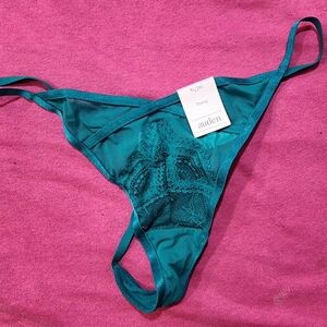 Auden Deep Teal Lace Thong